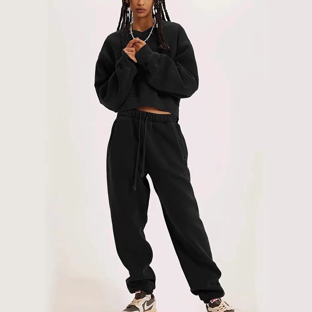 Damen Boxy-Sweatshirt mit überschnittener Schulter, verlängertem Rückenteil und brushed Fleece Shop Nory