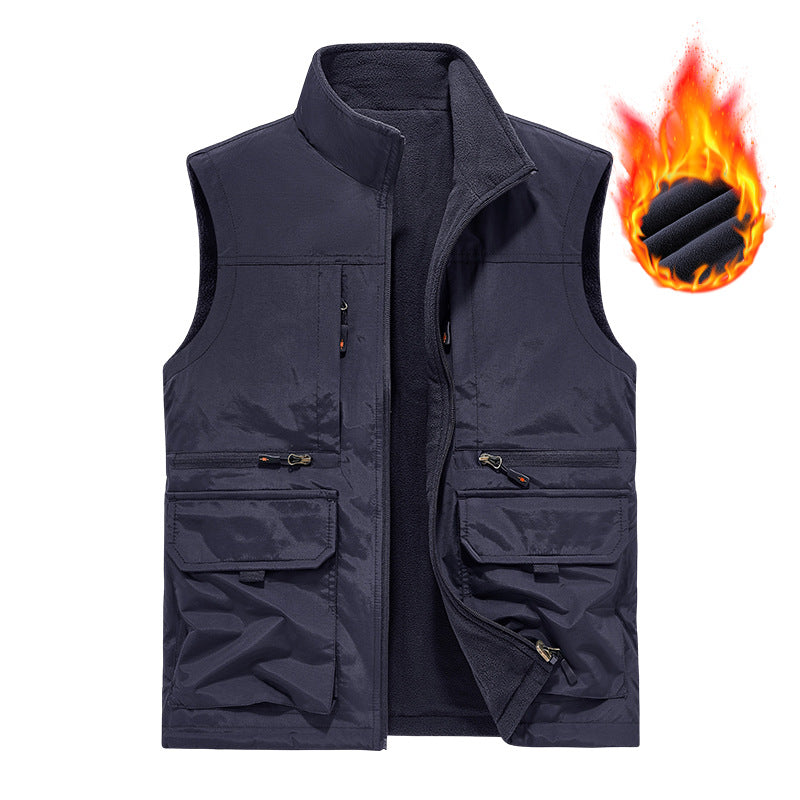 Herren Gefütterte Utility‑Weste mit wärmendem Fleece‑Innenfutter, winddicht & Multifach‑Taschen Shop Nory