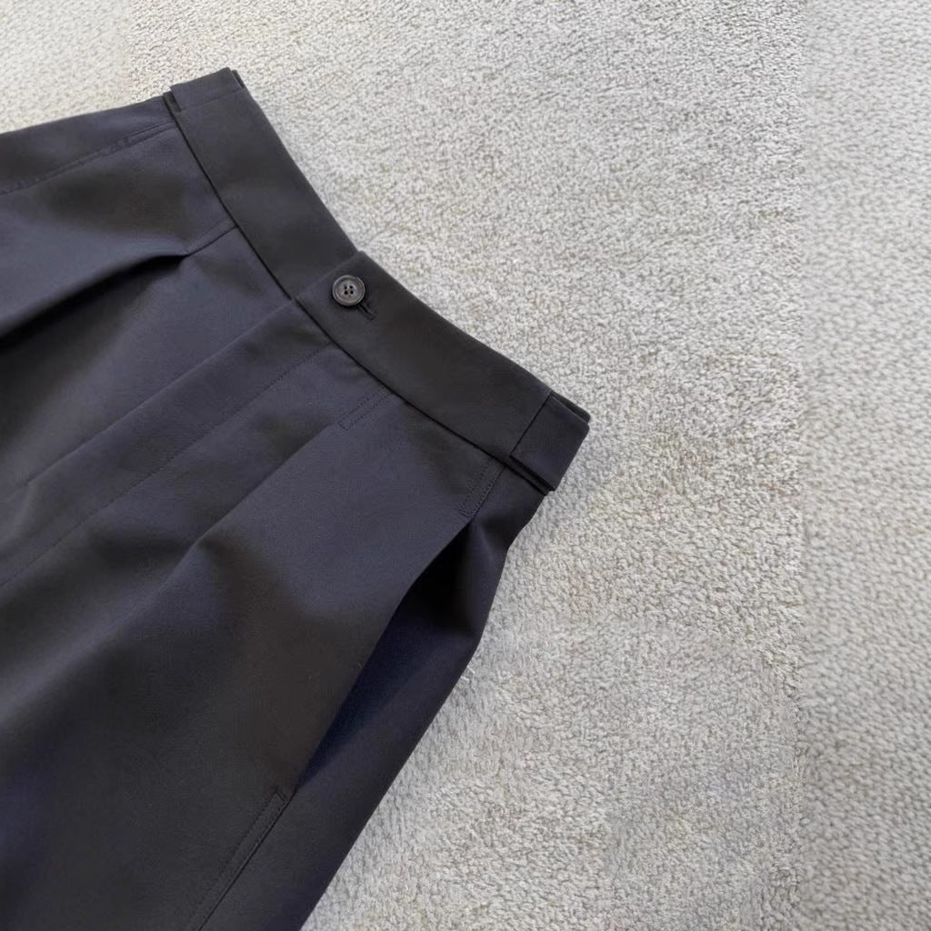 Damen Elegante weite Stoffhose mit Falten Shop Nory
