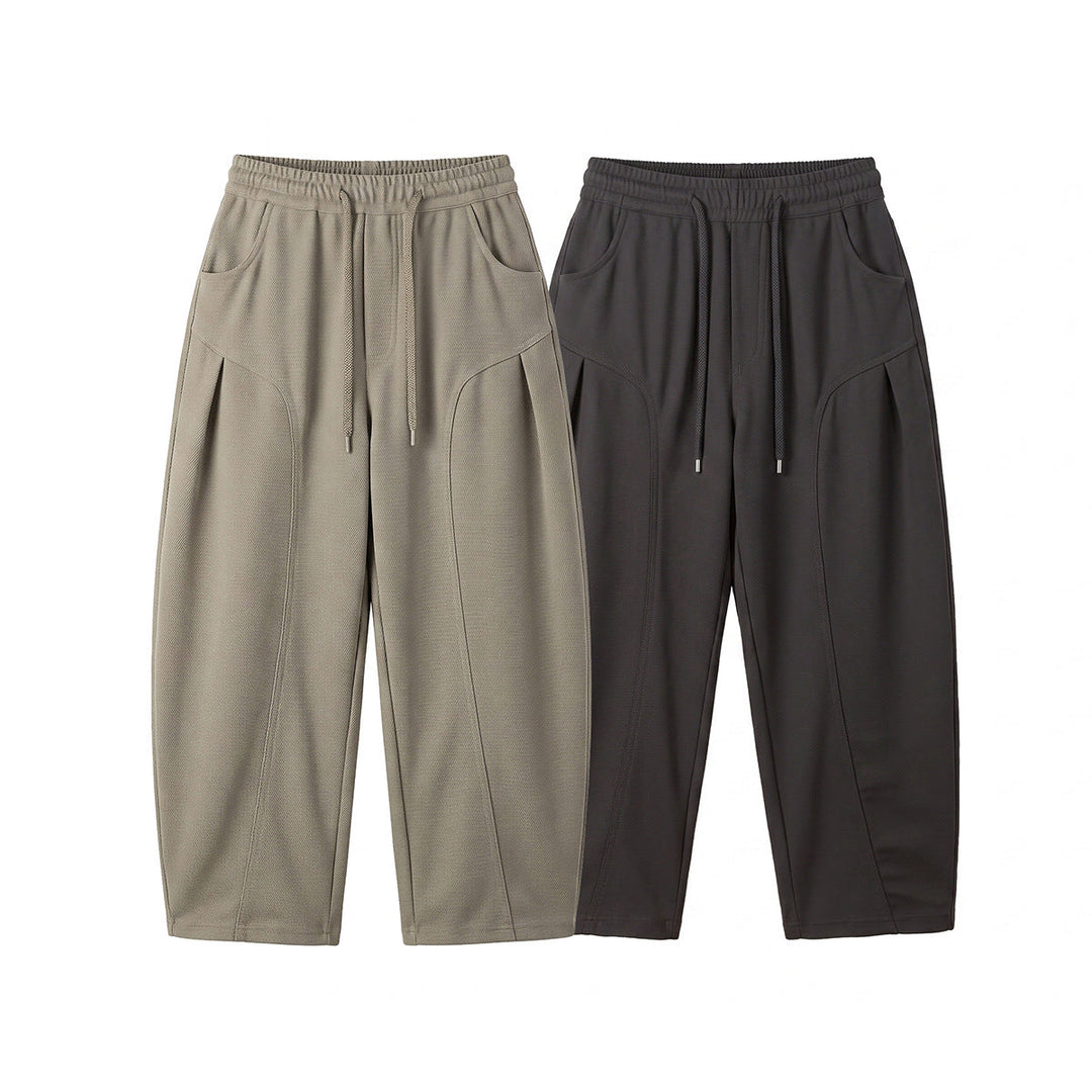 Damen Relaxed-Cropped Jogpant mit Tunnelzug, seitlichen Falten und Eingrifftaschen Shop Nory