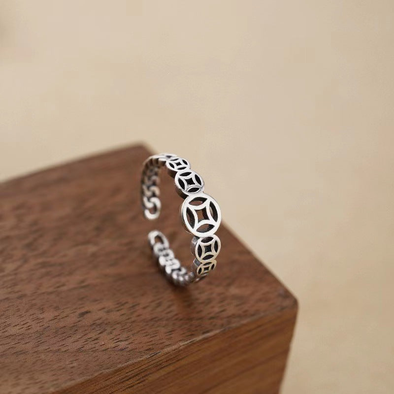 Damen Offener Silberring mit innovativem Design Shop Nory