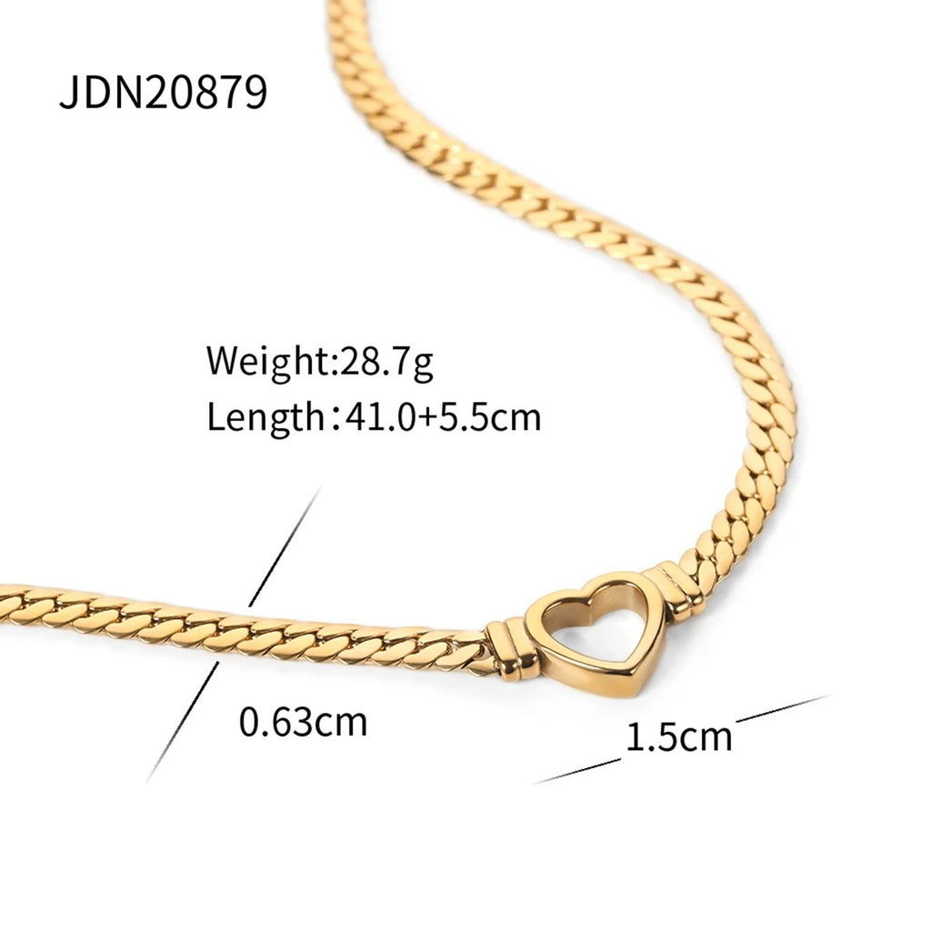 Damen Halskette mit modernem geflochtenem Design und herzförmigem Anhänger Shop Nory