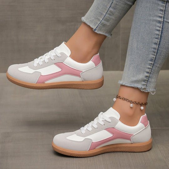 Damen sportliche Sneakers im Retro-Stil mit atmungsaktiver Oberflächenstruktur und rutschfester Sohle