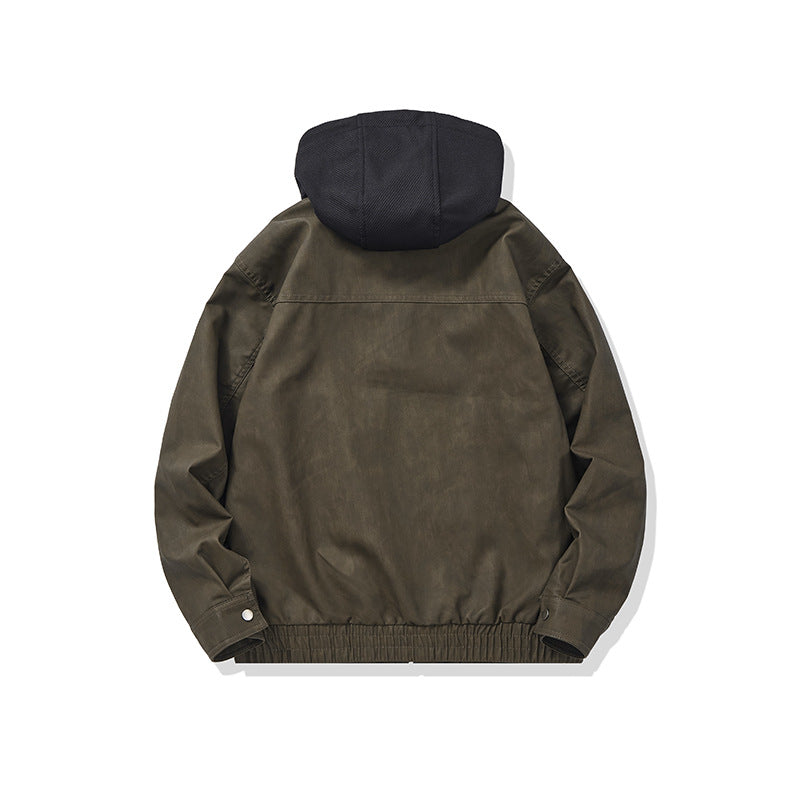 Herren Kapuzen-Canvasblouson im Boxy‑Cut mit Utility‑Details Shop Nory