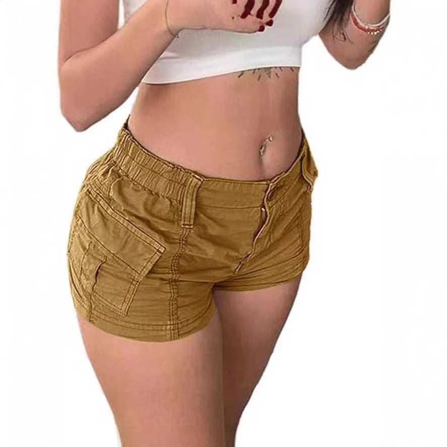 Damen Cargo-Shorts mit praktischen Taschen und elastischem Bund