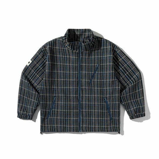 Unisex Kastig geschnittene Wolloptik‑Fieldjacke mit hohem Stehkragen und Zip‑Taschen Shop Nory