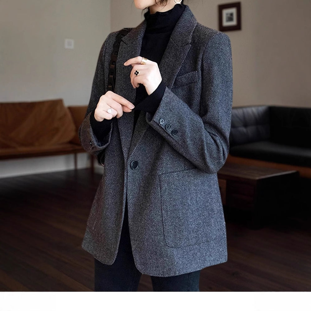 Damen Klassischer Tweedblazer Shop Nory