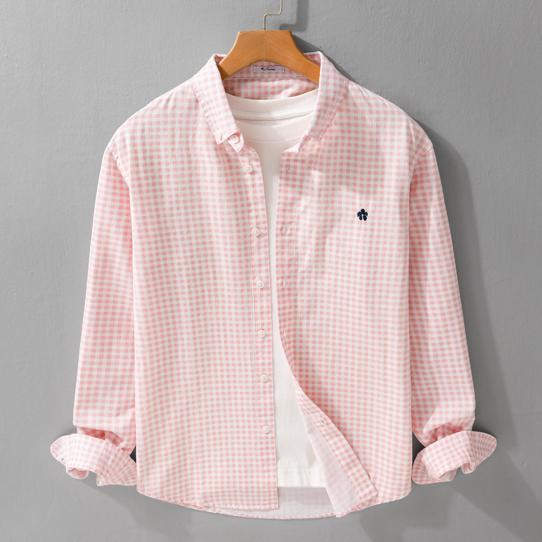 Herren Kariertes Baumwollhemd mit Button-Down-Kragen und relaxed Fit Shop Nory