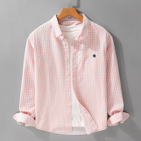 Herren Kariertes Baumwollhemd mit Button-Down-Kragen und relaxed Fit Shop Nory