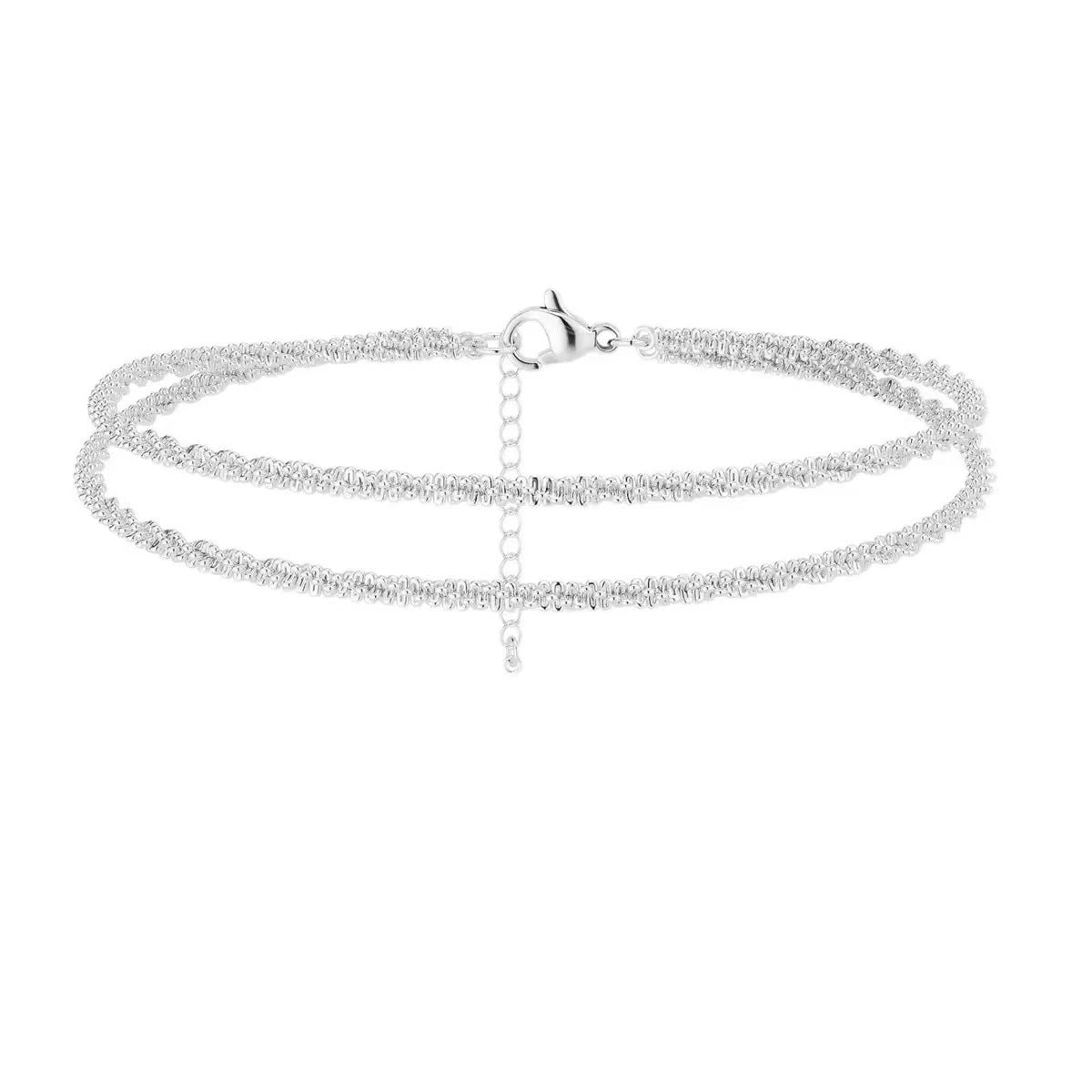 Damen Fußkettchen mit eleganten Zirkonia-Details Shop Nory
