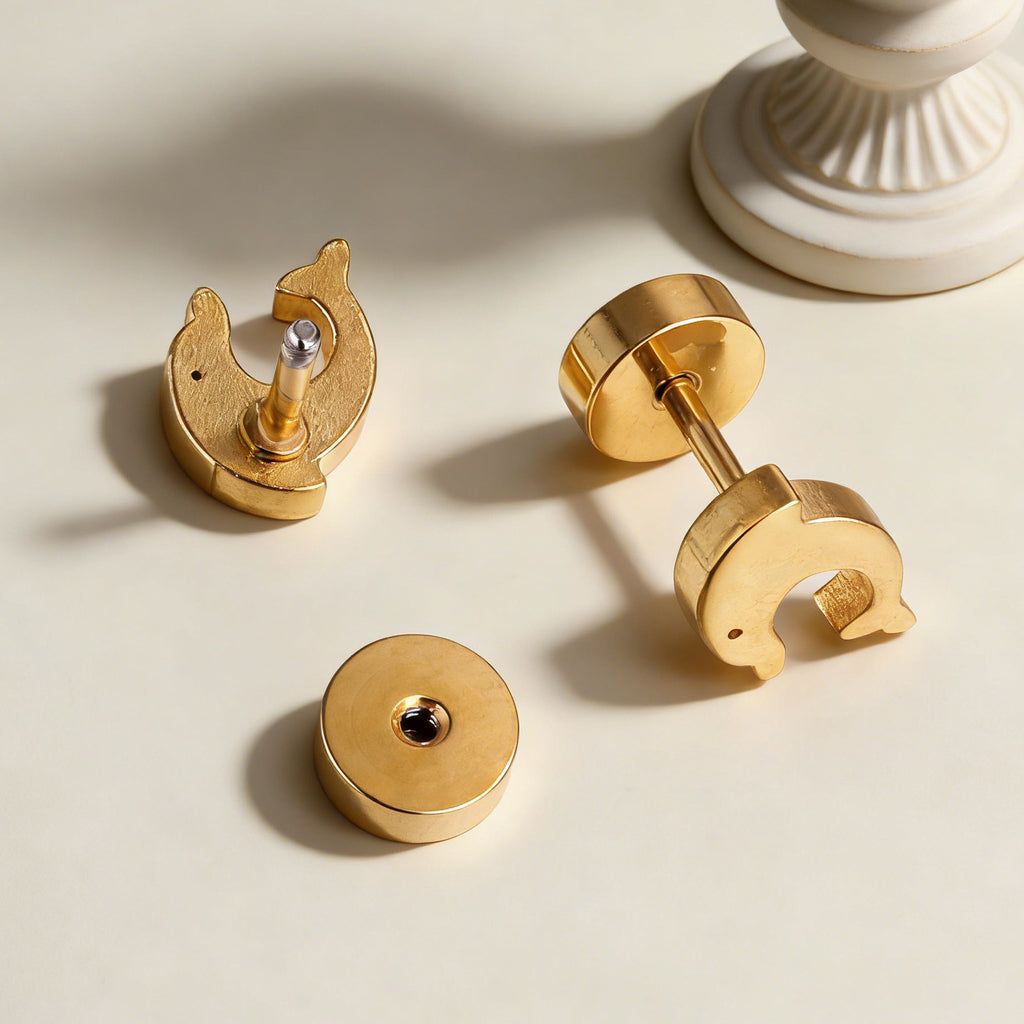Damen Edelstahl Ohrstecker im Delfin-Design Shop Nory