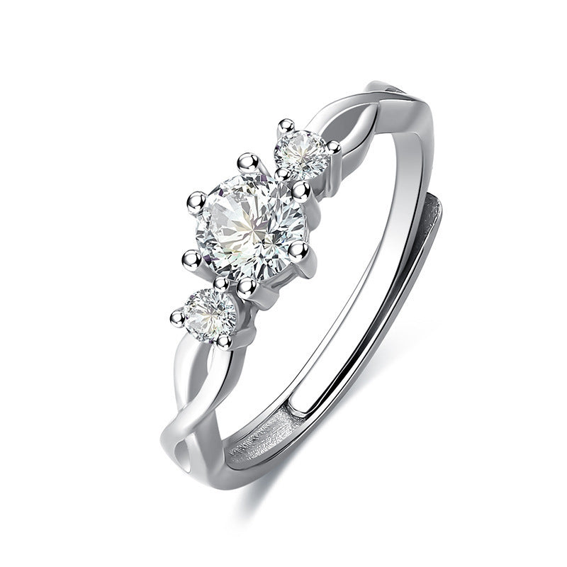 Damen schicker Ring mit eleganter, geschwungener Oberfläche Shop Nory