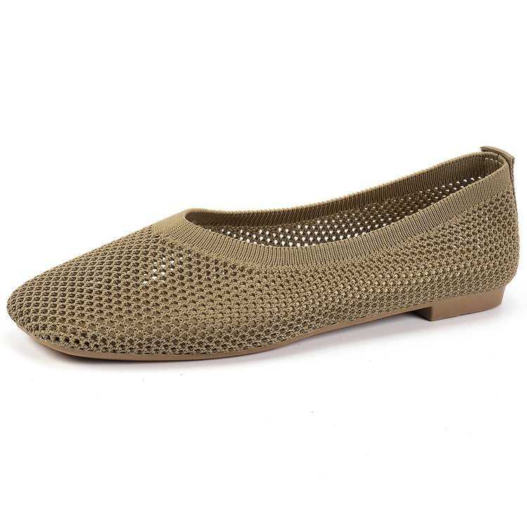 Damen atmungsaktive Flatschuhe mit luftiger Struktur
