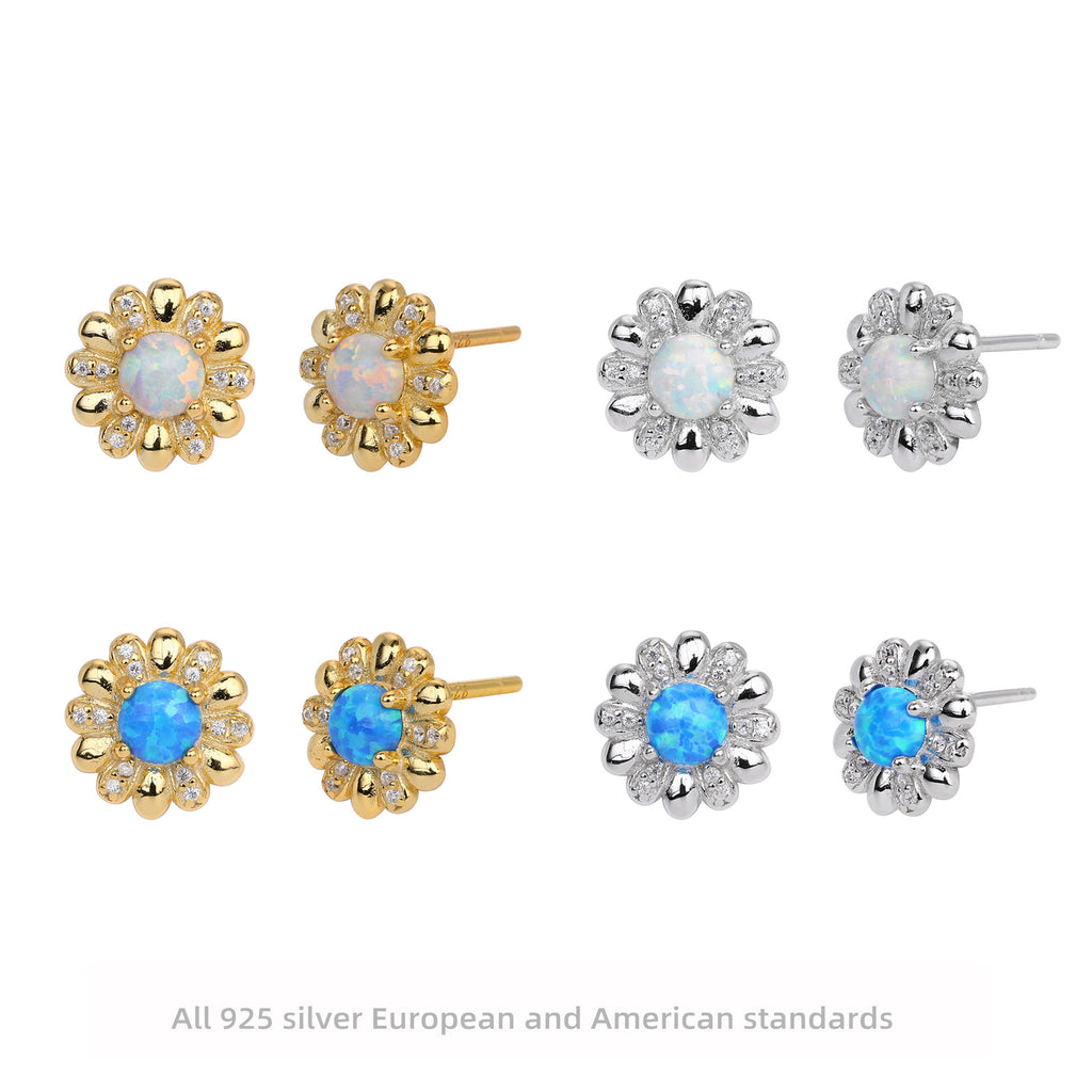 Damen Ohrstecker mit floralem Design und hochwertigem Zirkonbesatz Shop Nory