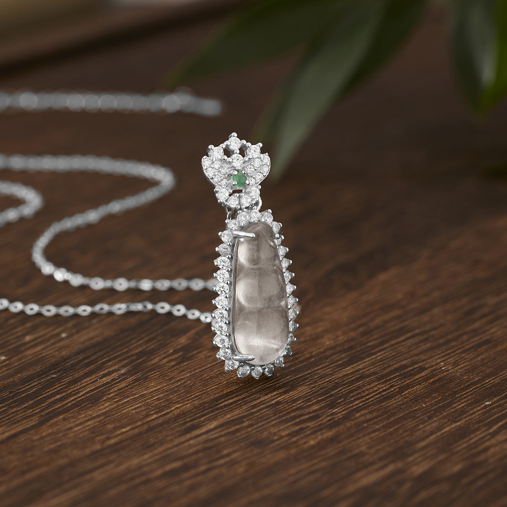 Damen eleganter Anhänger mit zarten Edelsteinakzenten Shop Nory