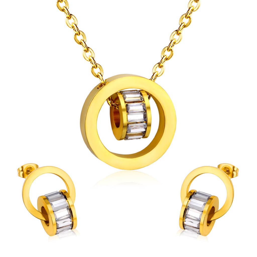 Damen Schmuckset mit eleganten Zirkonia-Elementen und modernem Design Shop Nory