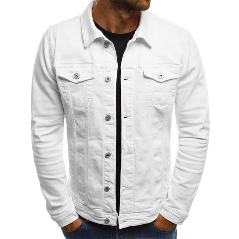 Herren Denimjacke im modernen Slim-Fit-Design mit praktischen Brusttaschen