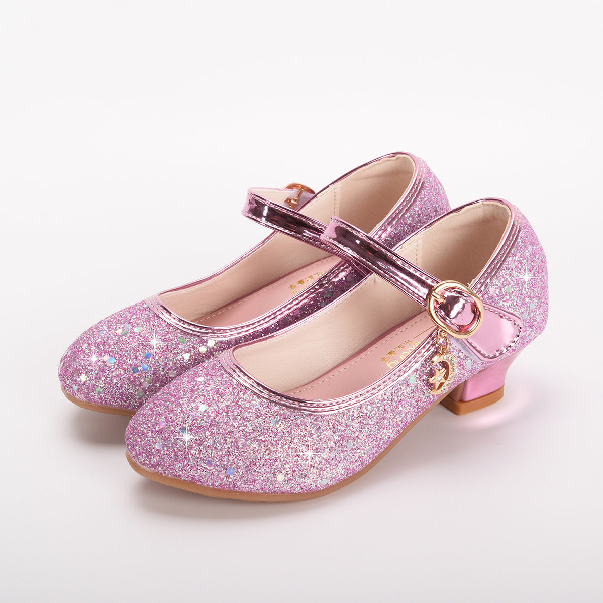 Mädchen Glitzernde Mary Jane Schuhe mit dekorativer Schnalle