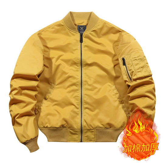 Herren Bomberjacke im Pilotenstil mit wasserabweisender Nylonhülle und Ärmel-Utilitytasche Shop Nory