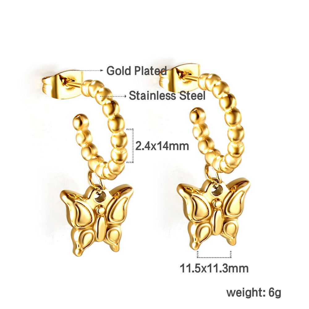 Damen Ohrstecker mit elegantem, kugelförmigem Design aus hochwertigem Edelstahl Shop Nory