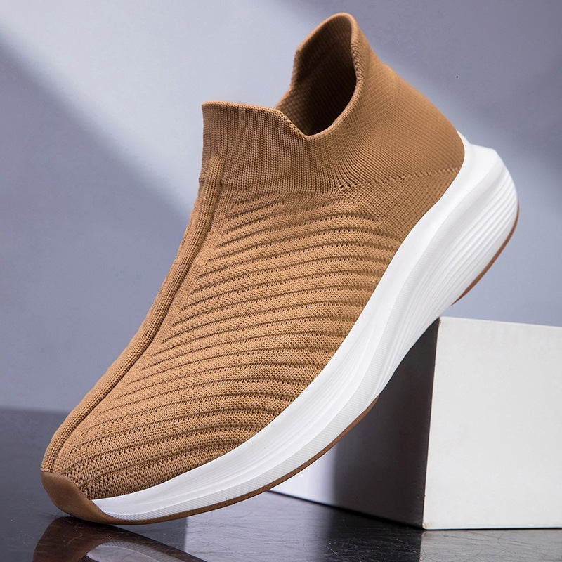 Damen Atmungsaktive Slip-On Strick-Sneakers mit sockenähnlichem Schaft Shop Nory