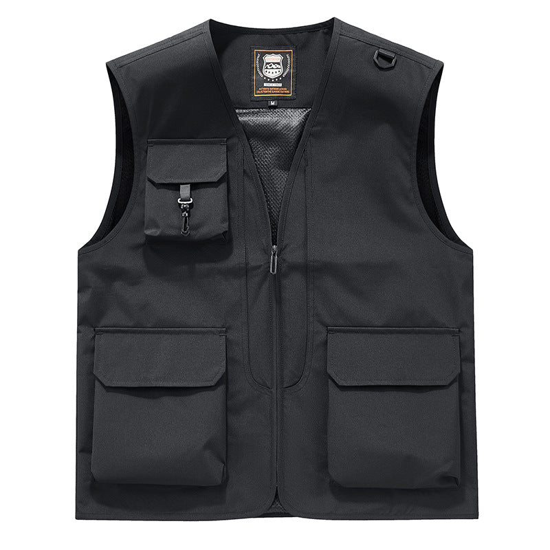 Herren Sichtbare Multifunktionale Utility-Weste mit Mesh‑Futter, Mehrfachtaschen und D‑Ring Shop Nory