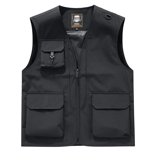 Herren Sichtbare Multifunktionale Utility-Weste mit Mesh‑Futter, Mehrfachtaschen und D‑Ring Shop Nory