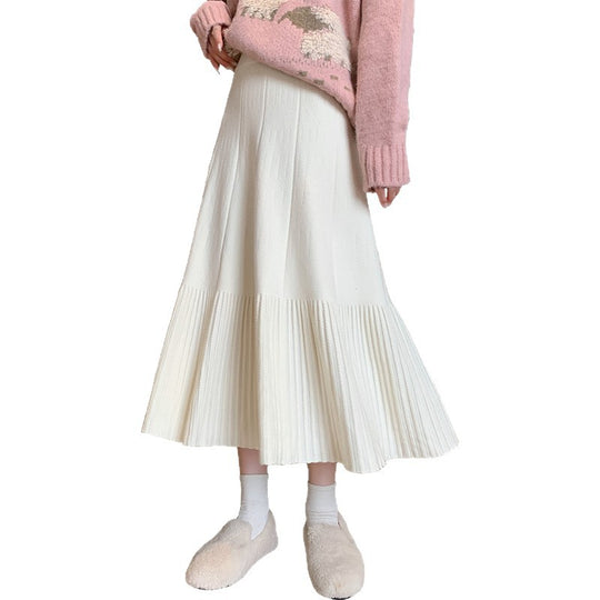Damen Eleganter plissierter Maxirock Shop Nory