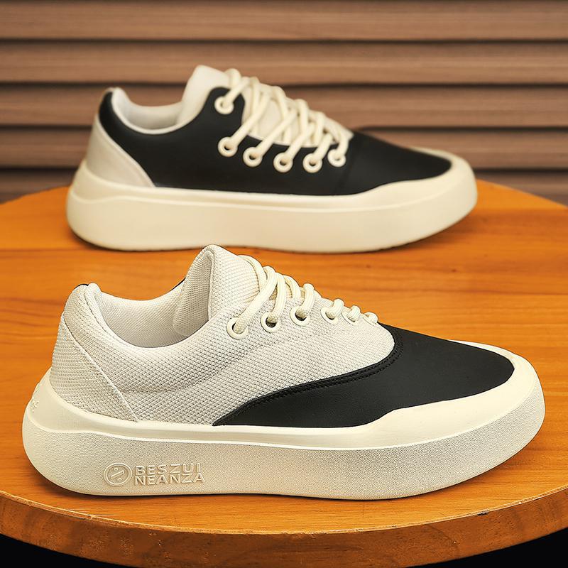 Unisex Minimalistische Low-Top Plateau-Sneaker mit nahtlosem Canvas-Textilmix und dämpfender EVA-Plateausohle Shopy Nory