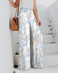 Damen Blumendruck Weite Hosen