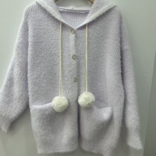 Damen Kuschelige Kapuzenjacke Shop Nory