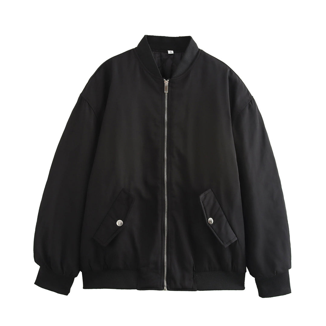 Damen Boxy Bomberjacke im Oversize‑Look mit Reißverschluss und abgeschrägten Pattentaschen Shop Nory