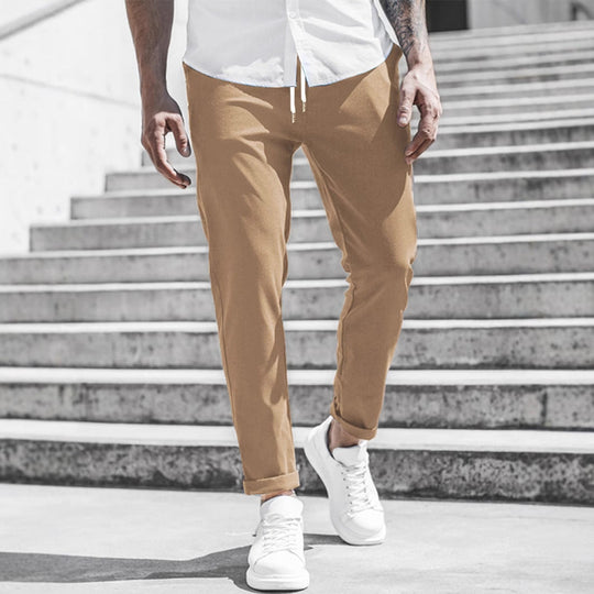 Herren Freizeithose mit Kordelzug und Seitentaschen
