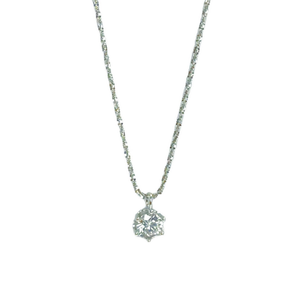 Damen Halskette mit funkelndem Kristallanhänger und feiner Gliederkette Shop Nory
