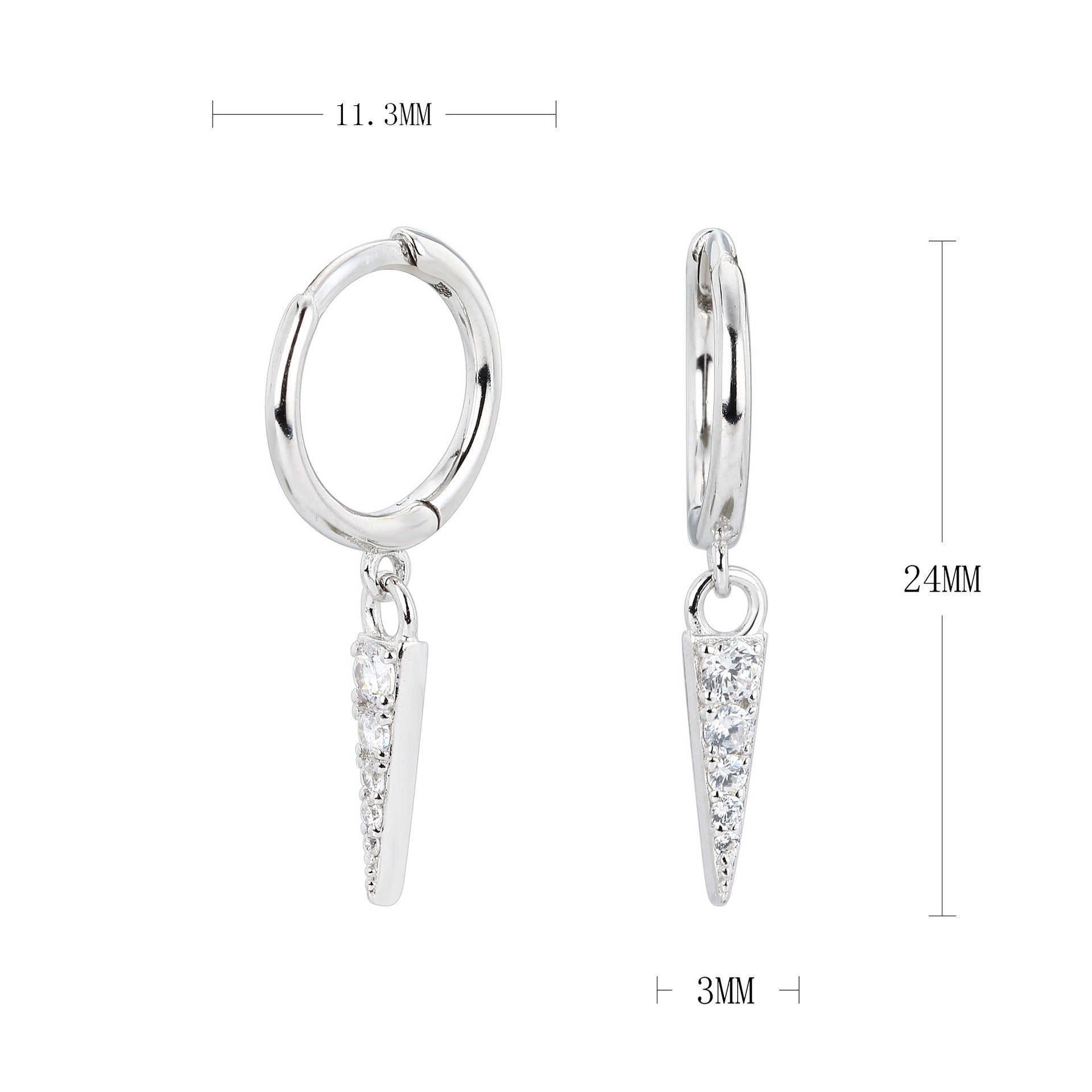 Damen Ohrhänger mit funkelnden Strassdetails Shop Nory