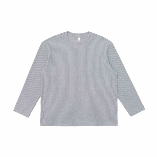 Unisex Gerippter Rundhalspullover aus feinem Strick mit Relaxed‑Fit Shop Nory