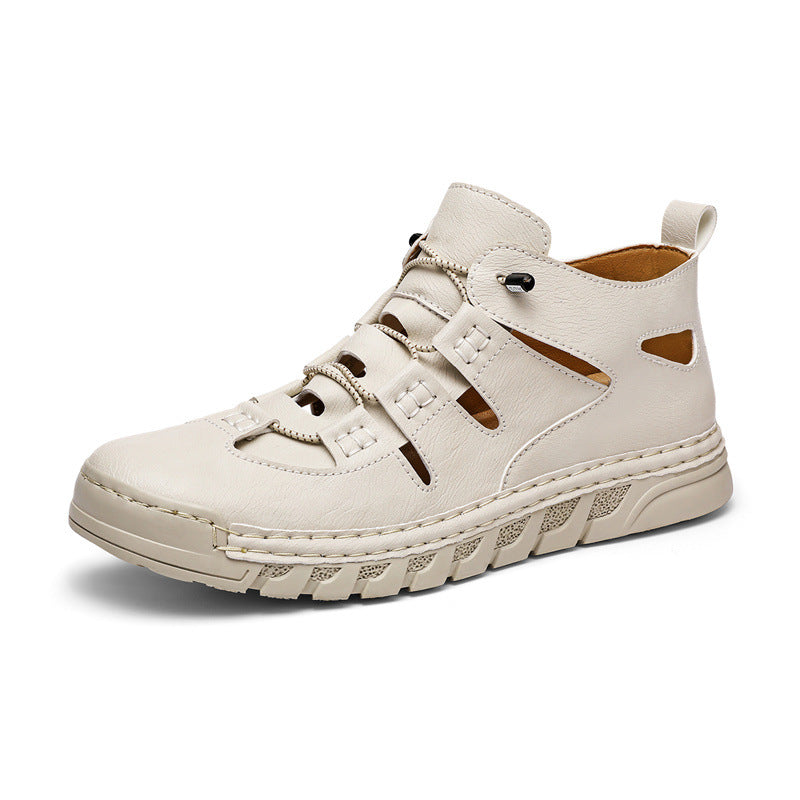 Herren Orthopädische Ledersandalen mit verstellbarem Riemensystem Shopnory
