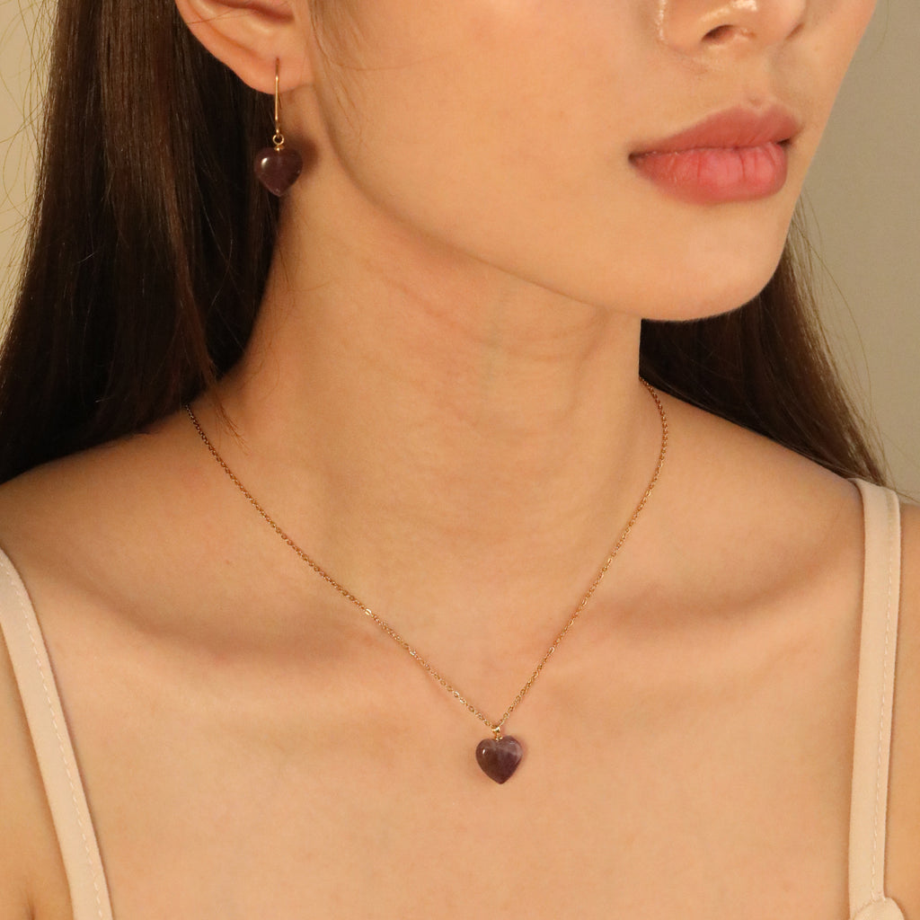 Damen Schmuckset mit Herzanhängern aus edlen Materialien Shop Nory