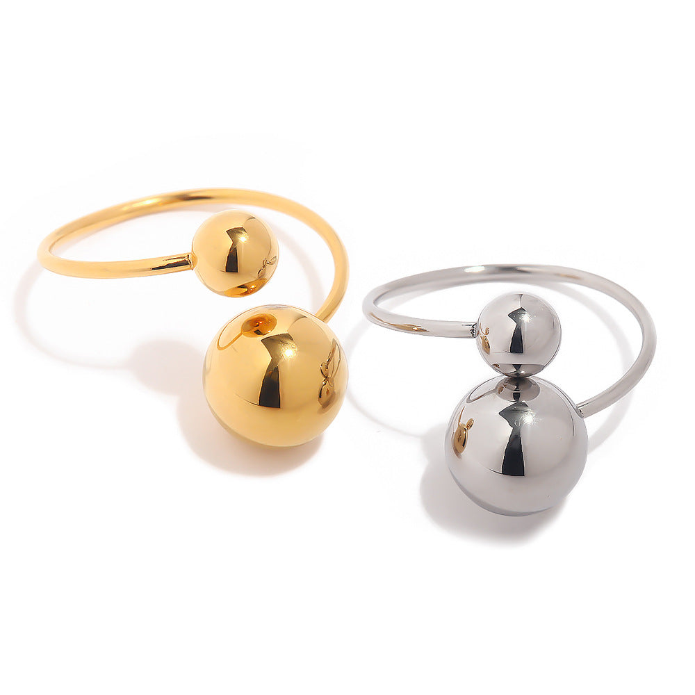 Damen Offener Ring mit stilvollem Kugel-Design Shop Nory