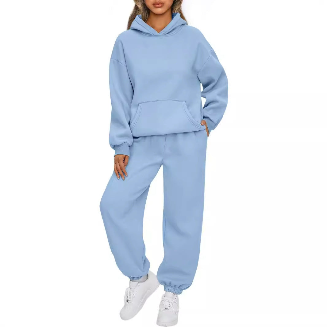Damen nan Oversized Hoodie- und Jogginghose-Set aus weicher Baumwollmischung Shop Nory