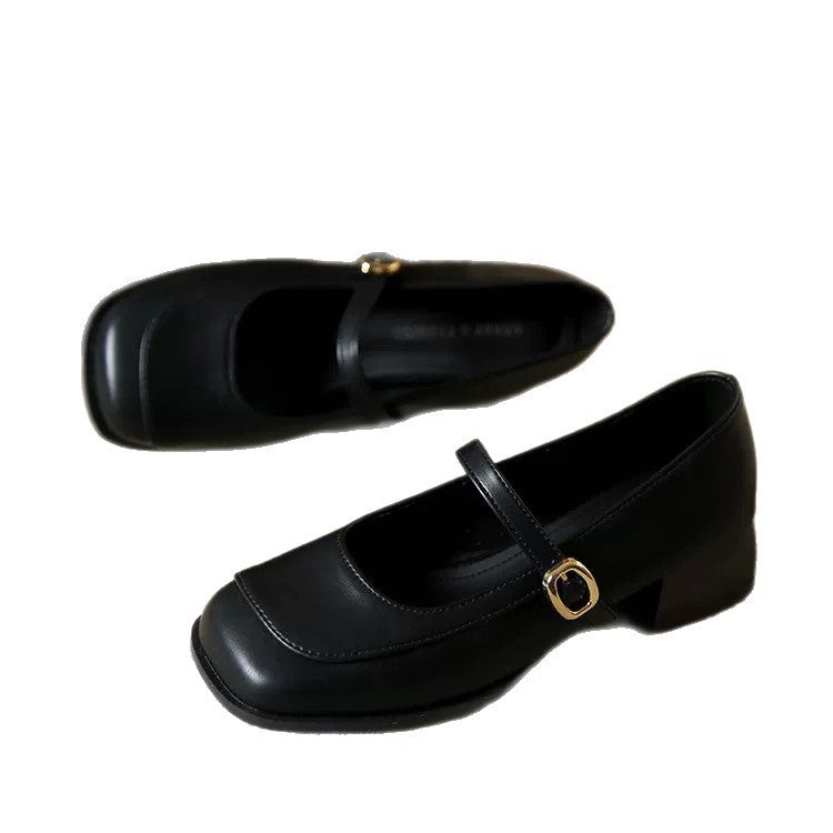 Damen Elegante Mary Janes mit modischem Riemen und komfortablem Blockabsatz