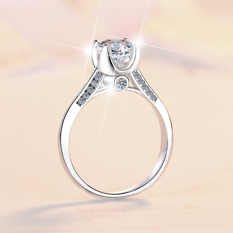 Damen Verlobungsring mit strahlendem Zirkon und funkelndem Design Shop Nory