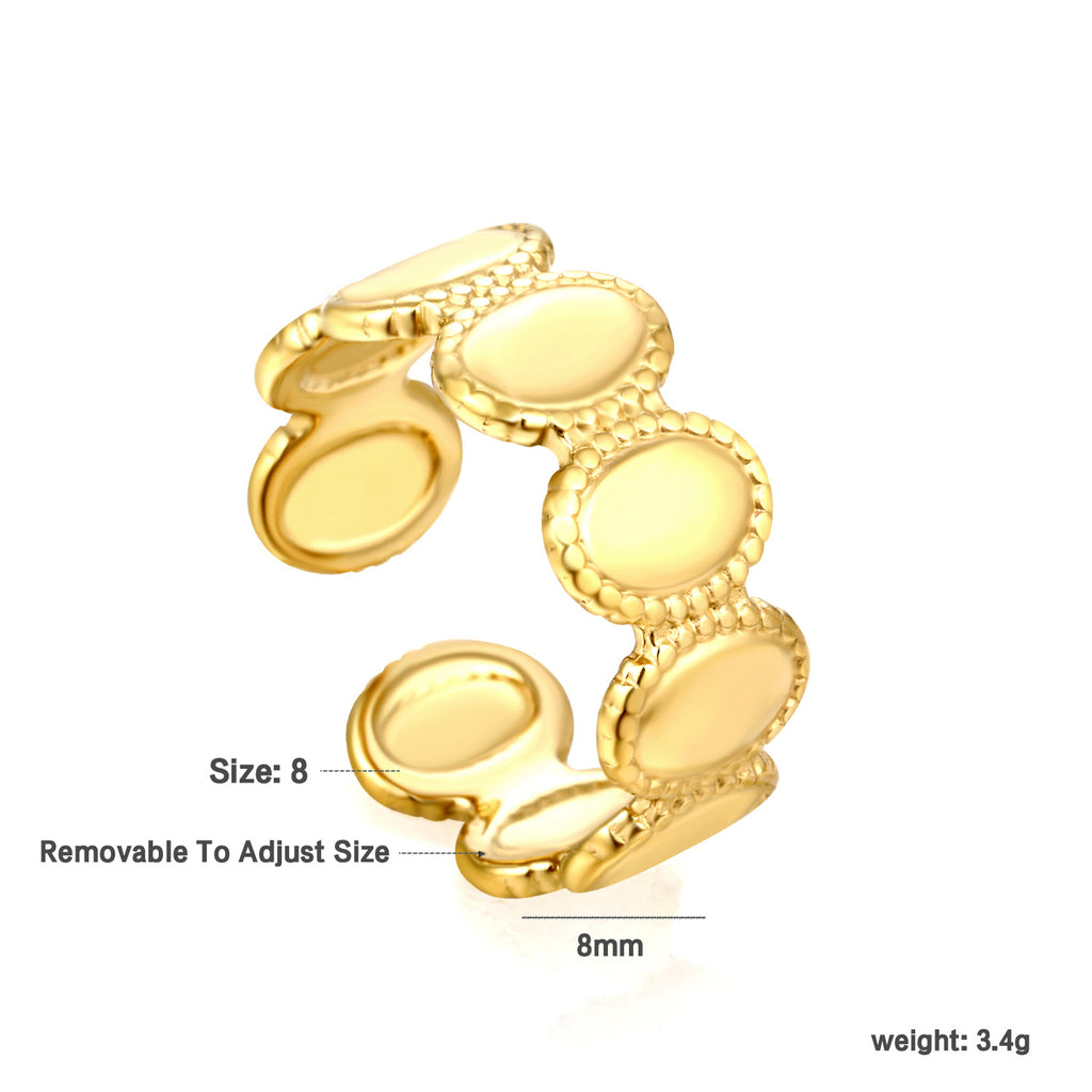 Damen offener Ring mit kunstvollem Design und anpassbarer Größe Shop Nory