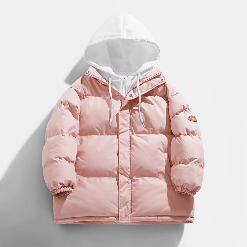 Herren Gepolsterte Winter-Steppjacke mit zweilagiger Kapuze und elastischen Bündchen Shop Nory