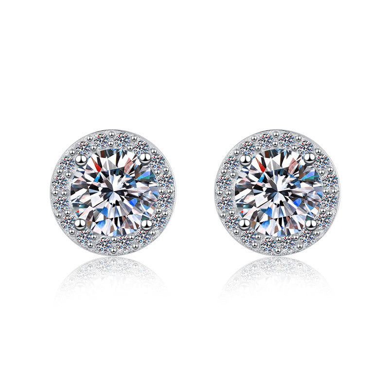 Damen Ohrstecker mit glanzvollen Zirkonia und eleganter Fassung Shop Nory