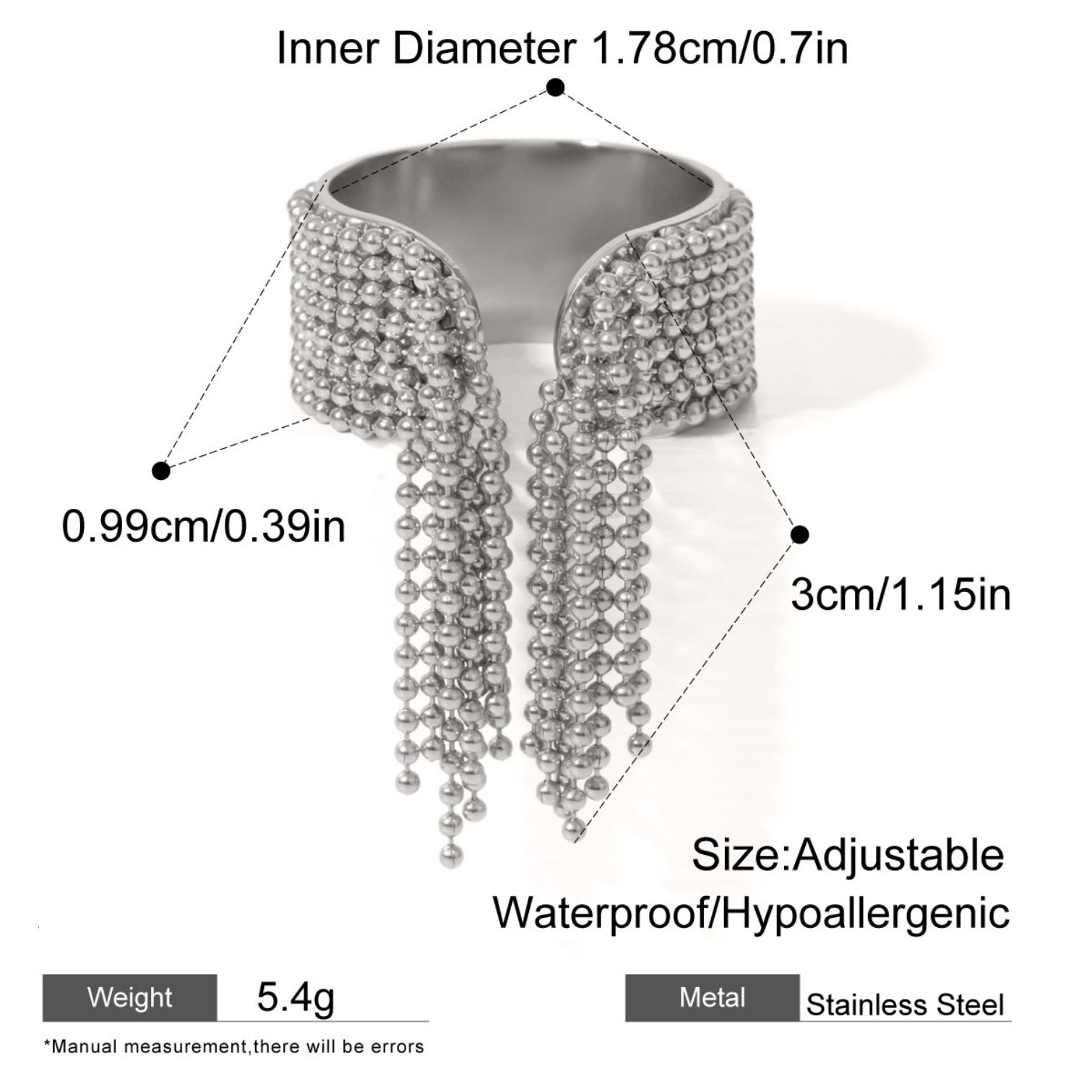 Damen eleganter und verstellbarer Armreif mit klassischen Perlenakzenten Shop Nory