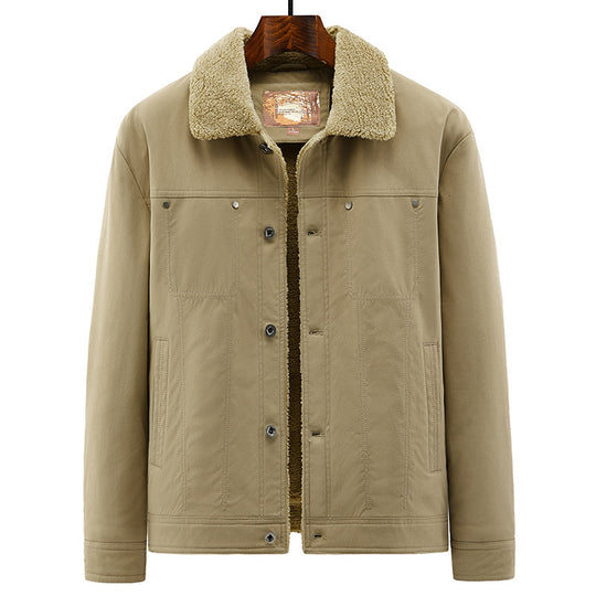 Herren Truckerjacke im Overshirt-Stil mit Sherpa-Futter und Hemdkragen Shop Nory
