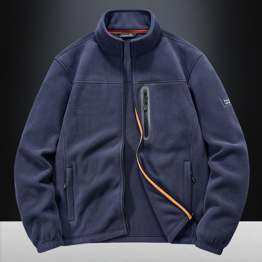 Herren technische Fleecejacke mit Polarstruktur, wasserabweisender Brusttasche und elastischen Bündchen Shop Nory