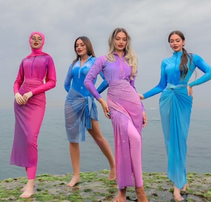 Damen Modischer Schwimmanzug mit Hijab