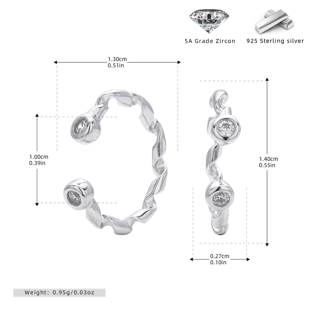 Damen Ohrhänger im eleganten, geschwungenen Design aus 925 Sterling Silber Shop Nory